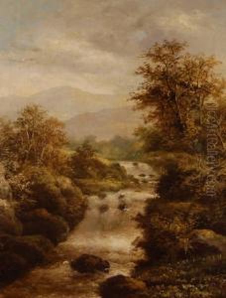 Fall On The North Esk Oil Painting by Robert Marshall Root