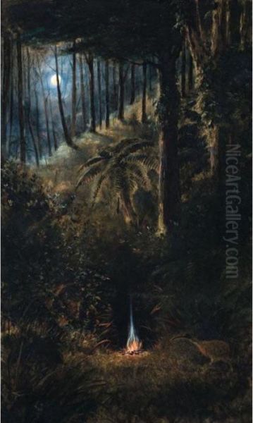 Kiwi Hunting Oil Painting by Edward Roper