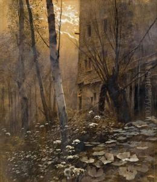 Waldstuck Oil Painting by Ludwig Rosch