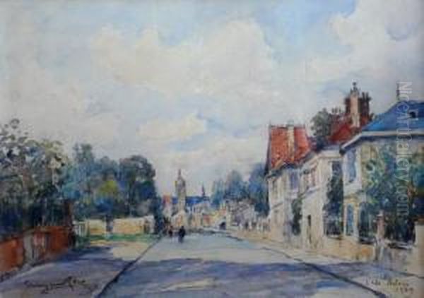 Rue De L'isle Adam Oil Painting by Georges Rose