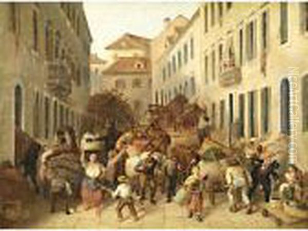 Gli Sfrattati Oil Painting by Giovanni Luigi Rose