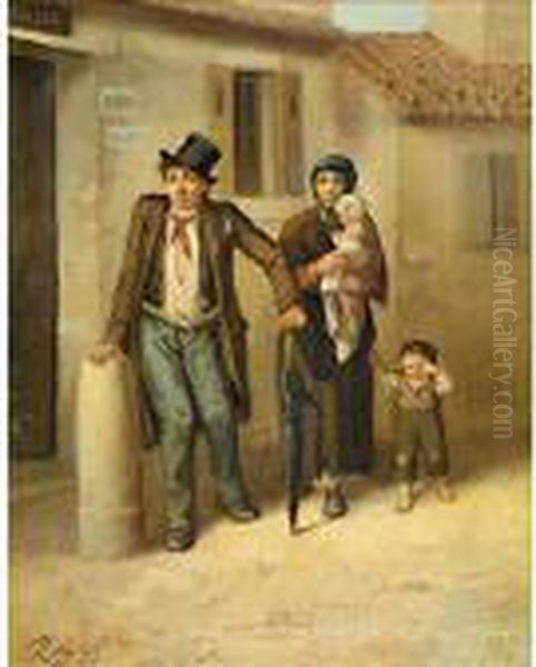 Fora De L'osteria Oil Painting by Giovanni Luigi Rose