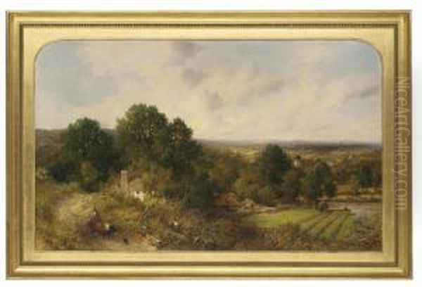 Clover Time, Dencross Farm, Edenbridge, Kent Oil Painting by William S. Rose