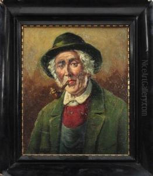 Portrait Of A German Man Oil Painting by Ernest T. Rosen