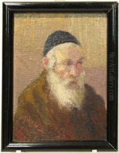 Rabbiner Oil Painting by Henry Mortikar Rosenberg