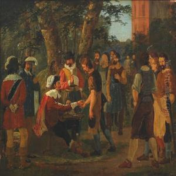 Chr Oil Painting by Charles, Carl Rosenberg Of Bath