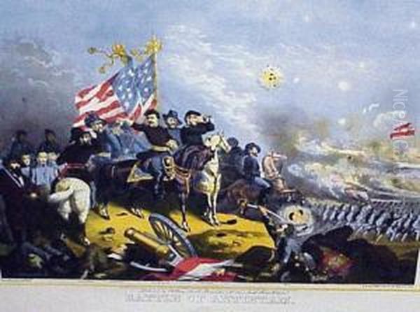 The Battle Of Antietam Oil Painting by Max Rosenthal