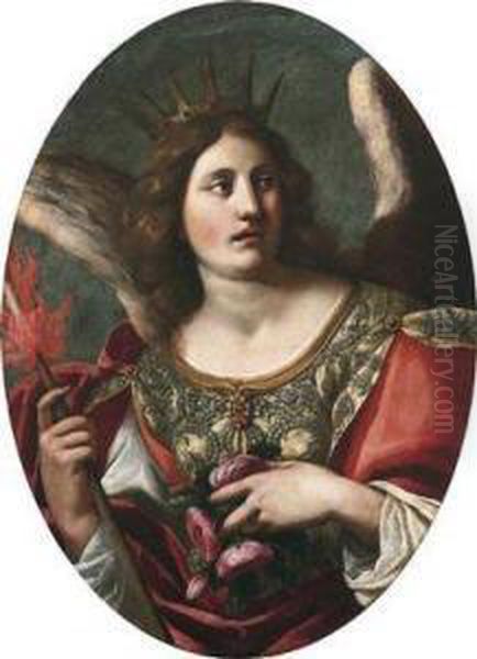 Allegory Of Justice; Allegory Of Excess Oil Painting by Alessandro Rosi