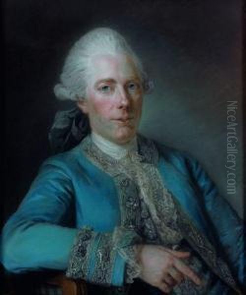 Portrait De Marie-joseph Peyre Oil Painting by Marie Suz. Giroust Roslin