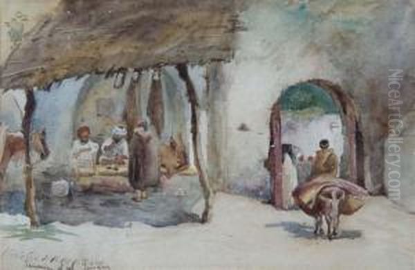 Arab Scene In Tangier Oil Painting by Christina Paterson Ross