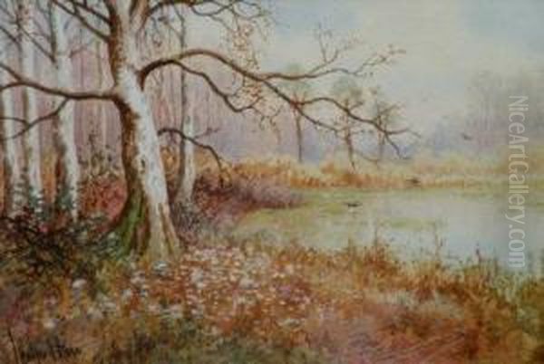 November In The Dukeries Oil Painting by Joseph Halford Ross