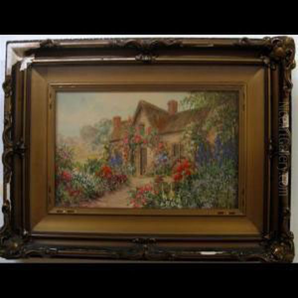 A Devonshire Cottage Oil Painting by Joseph Halford Ross