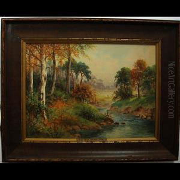 Budby Brook, Sherwood Oil Painting by Joseph Halford Ross