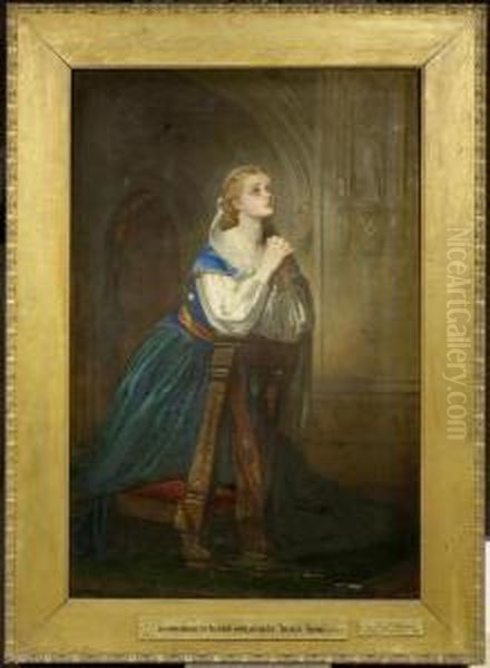 Girl Praying Oil Painting by Robert Thorburn Ross