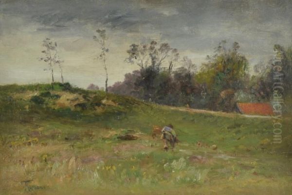 Paesaggio Con Figura Oil Painting by Federico Rossano