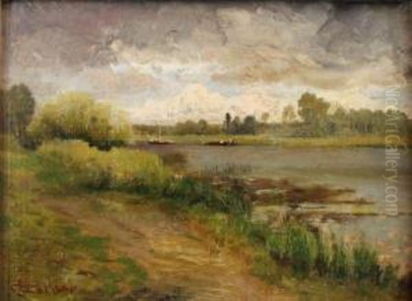 Paysage A La Riviere Oil Painting by Federico Rossano