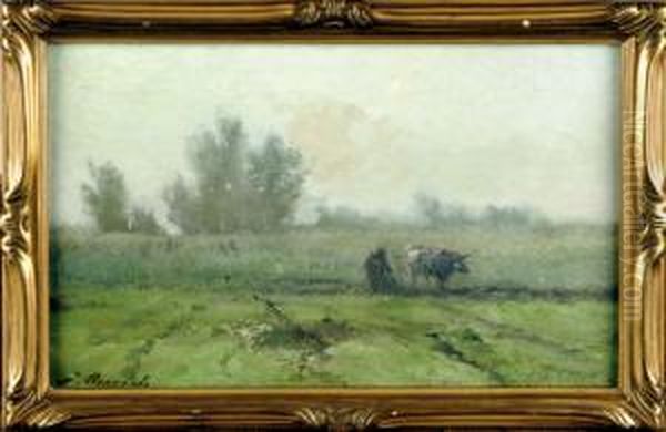 Vache Dans Les Champs Oil Painting by Jacques Rosseels