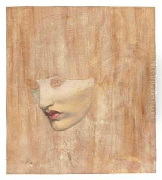 Head Of Proserpine Oil Painting by Dante Gabriel Rossetti