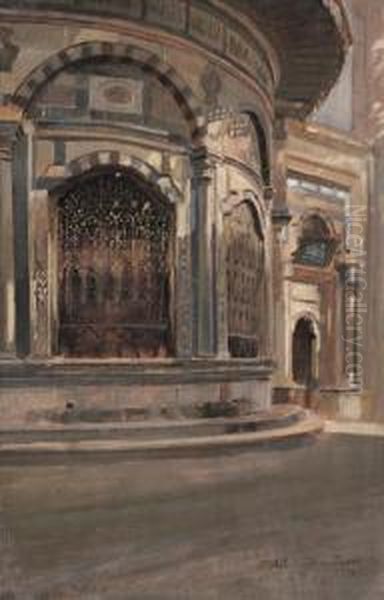 Moschea Al Cairo Oil Painting by Alberto Rossi