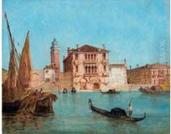 Le Palais Malipieri, Venise Oil Painting by Giulio Rossi