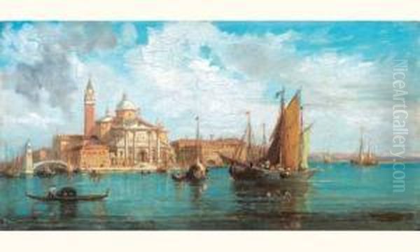 Vue De Venise Oil Painting by Giulio Rossi