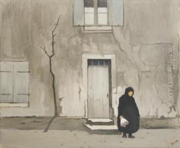 Femme Dans La Rue Oil Painting by Joseph Rossi