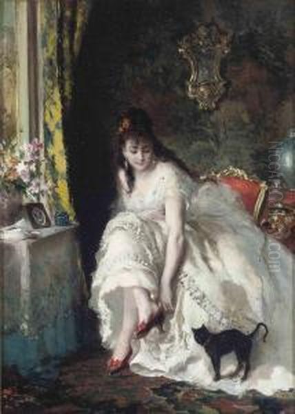 In The Boudoir Oil Painting by Lucius Rossi