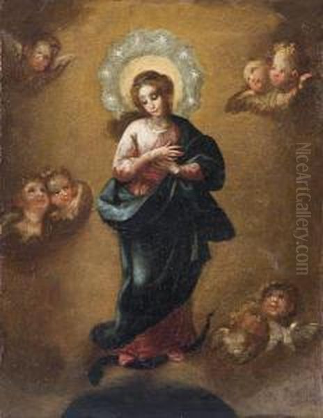 Immacolata Concezione Oil Painting by Pasqualino Rossi