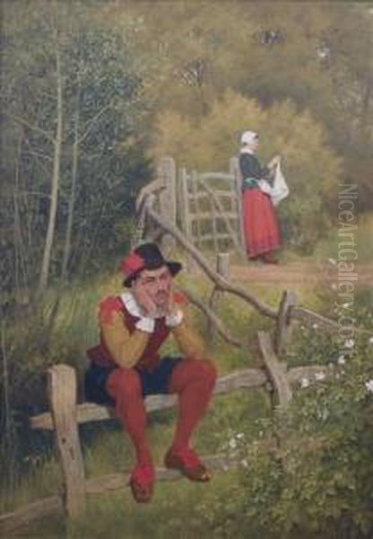 The Spurned Suitor Oil Painting by Charles Rossiter