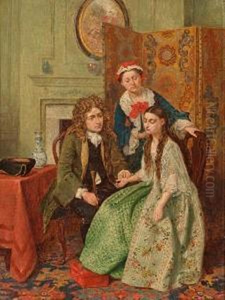 A Visit From The Doctor Oil Painting by Thomas Prichard Rossiter