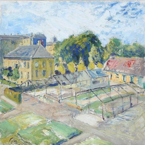 Summer Day At Landbohojskolen Oil Painting by Peter Rostrup Boyesen