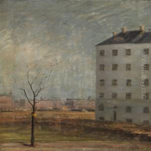 Udkanten Af Norrebro Oil Painting by Peter Rostrup Boyesen