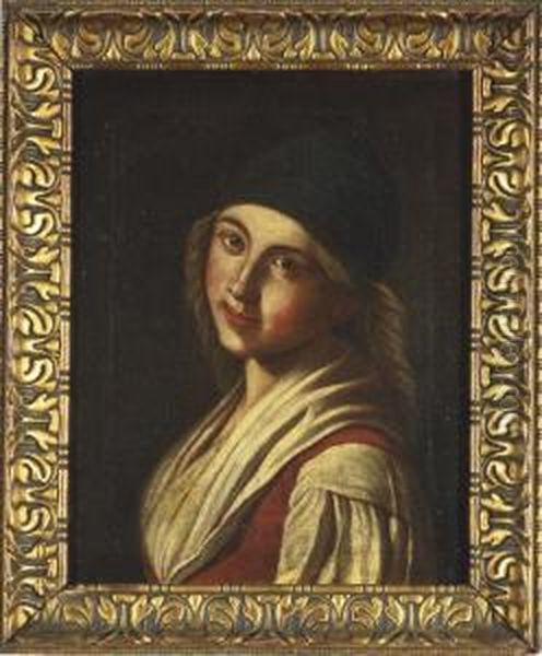 Ritratto Di Fanciulla Oil Painting by Pietro Antonio Rotari