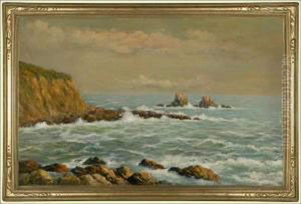 Coastal Seascape Oil Painting by Andreas Roth