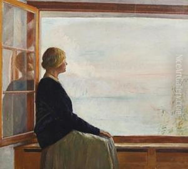 Looking Out To Sea Oil Painting by William Rothenstein