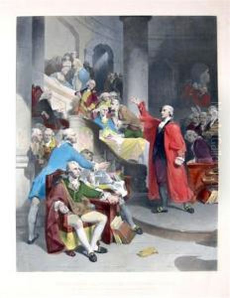 Patrick Henry Delivering His Celebrated Speech In The House Of Burgesses, Virginia Oil Painting by Peter Frederick Rothermel