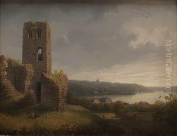 Sankt Pers Ruin, Sigtuna Oil Painting by Carl Abraham Rothsten