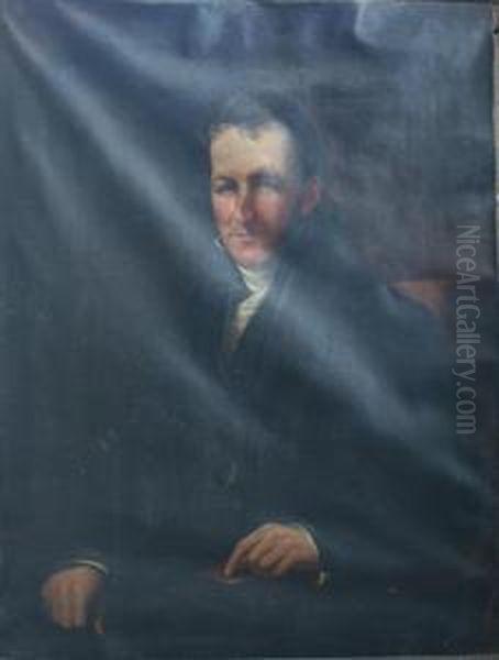 Rha Portrait Of A Gentleman Oil Painting by Richard Rothwell