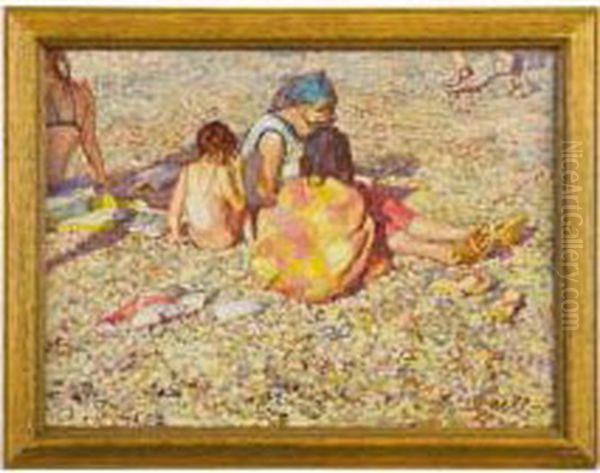 Beachscene Oil Painting by Thomas Rothwell