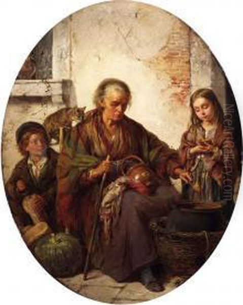 La Guerra Dei Poveri Oil Painting by Antonio Rotta