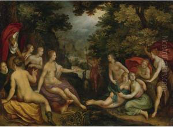 Diana And Actaeon Oil Painting by Hans Rottenhammer