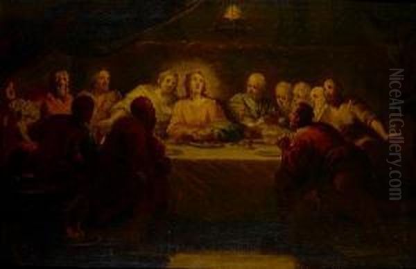 The Last Supper Oil Painting by Johann Michael Rottmayr