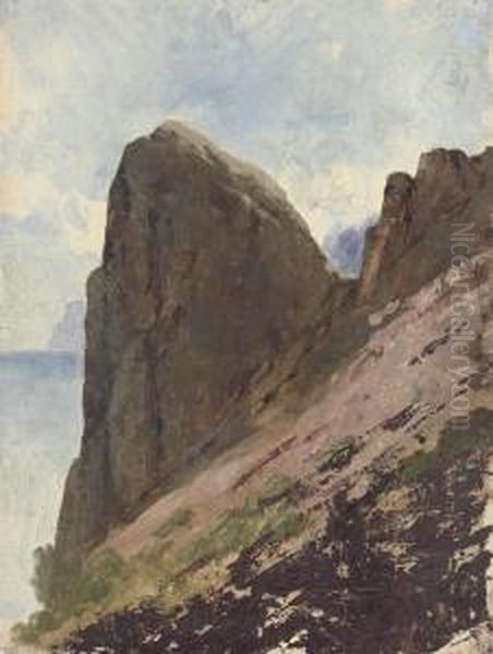 Cape Fiolent, Crimea Oil Painting by Franz Roubaud