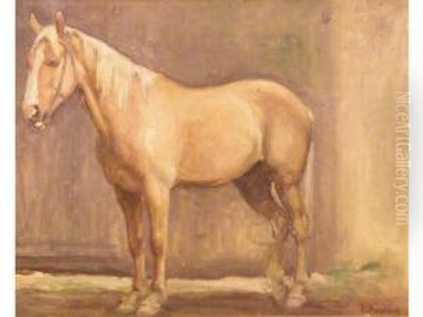 Portrait De Cheval Oil Painting by Jules Rouffet