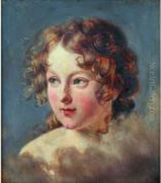 Portrait De Jeune Garcon Oil Painting by Georges Rouget