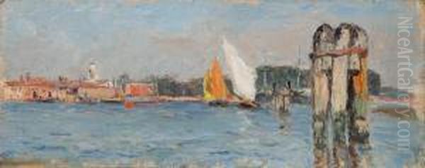 Venise Oil Painting by Gaston-Marie-Anatole Roullet