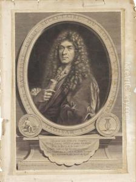 Ritratto Di Jean Baptiste Lully Oil Painting by Jean Louis Roullet