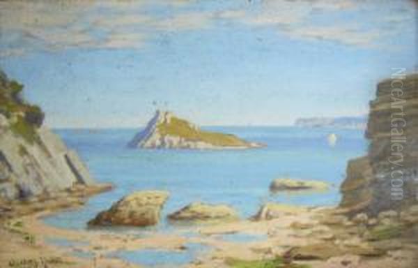 The South Devon Coast Oil Painting by Cecil M. Round