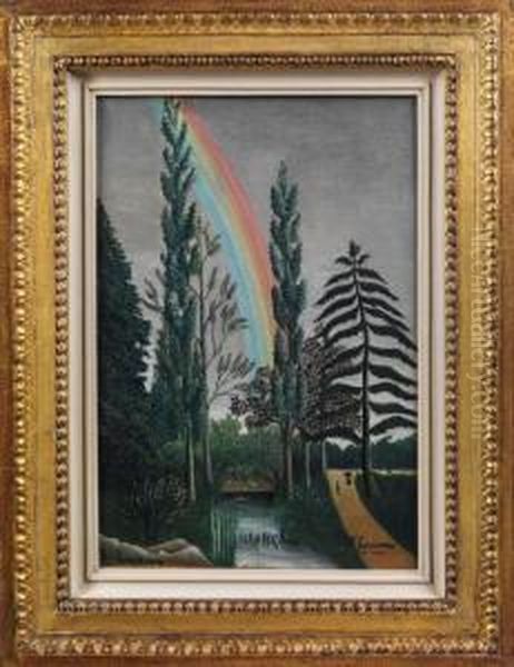 Lac Daumesnil (effet Dorage) Oil Painting by Henri Julien Rousseau