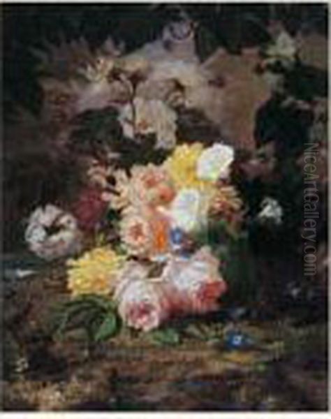 Jete De Roses Oil Painting by Leon Rousseau